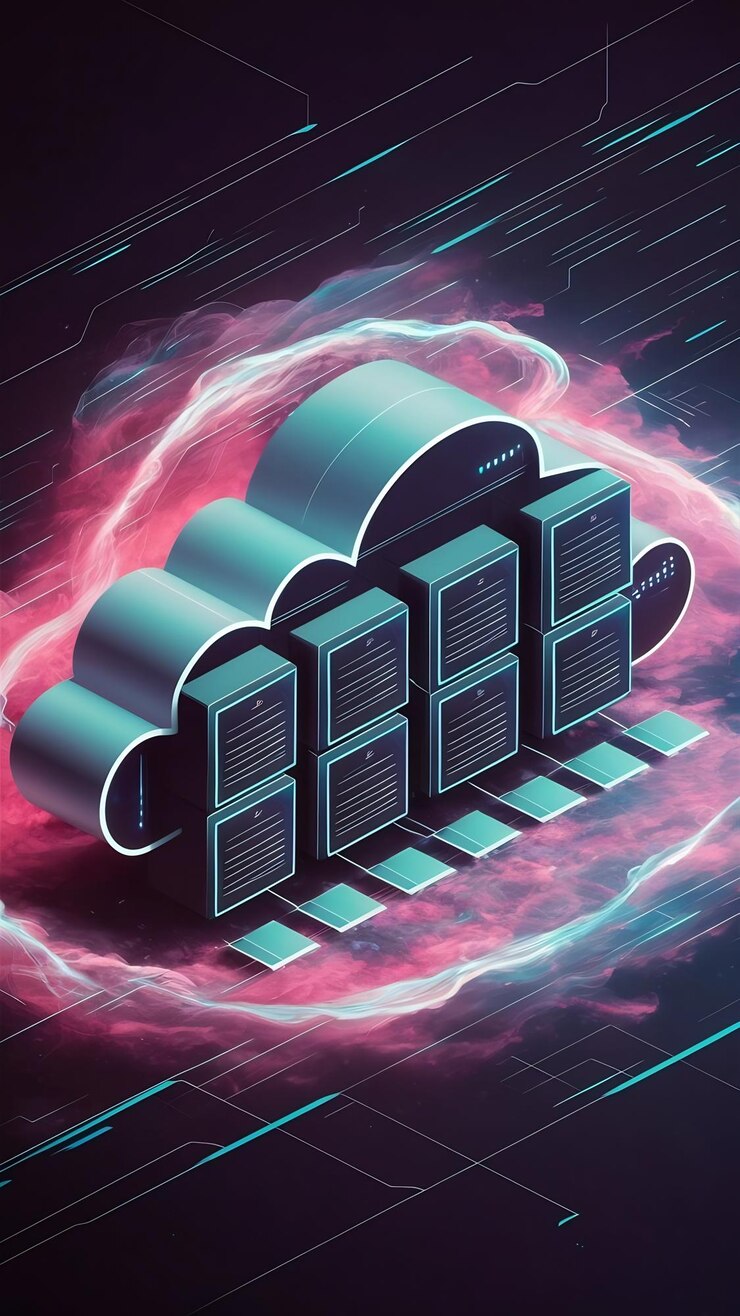 Foto almacenamiento en nube isométrico para la descarga de transmisión de datos digitales 4