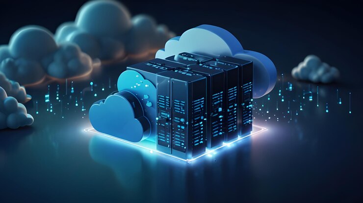 Foto almacenamiento en nube de transferencia de datos isométrica para descarga que representa un servicio o aplicación digital