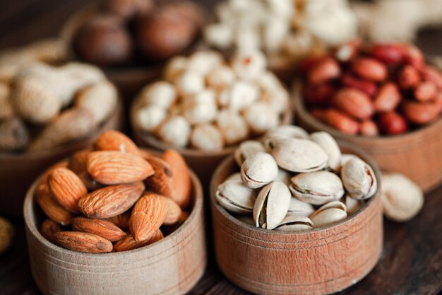 Almendra nuez anacardo pistachos avellanas cacahuetes macadamia