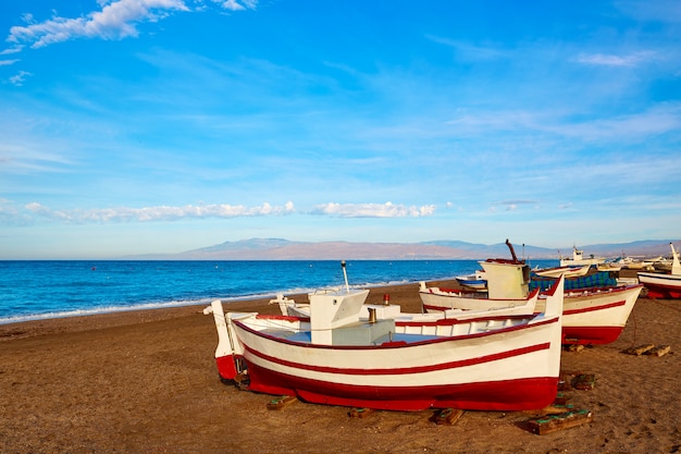 Almeria Cabo de Gata San Miguel barcos de playa