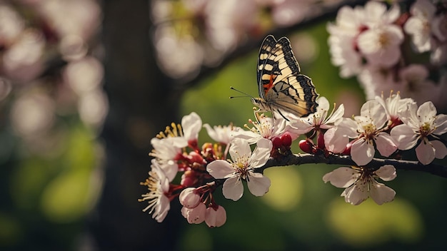 Foto la almirante roja vanessa atalanta mirando las flores de la hortensia