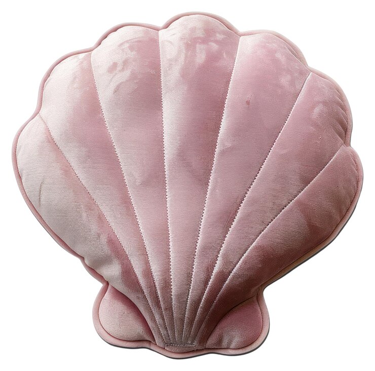 Foto almofada de concha rosa elegante png