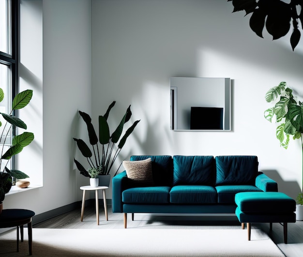 almofadas de sala de estar de design de interiores moderno na decoração do sofá no interior da sala de estar