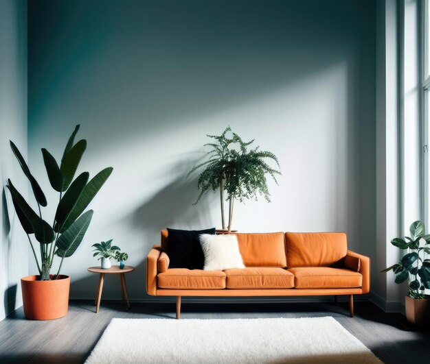 almofadas de sala de estar de design de interiores moderno na decoração do sofá no interior da sala de estar