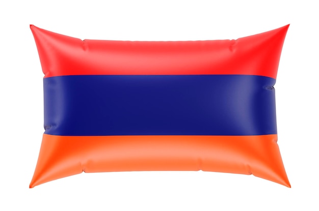 almohada, con, armenio, bandera, 3d, interpretación