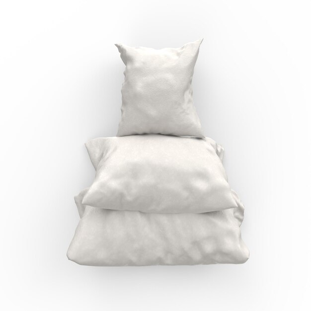 Almohada cama modelado 3d