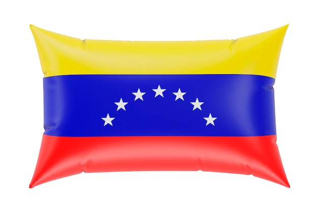 Almohada con representación 3D de bandera venezolana