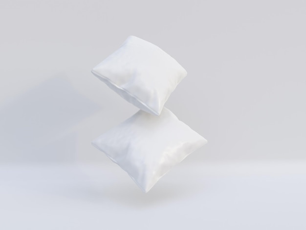 Almohadas en blanco aisladas