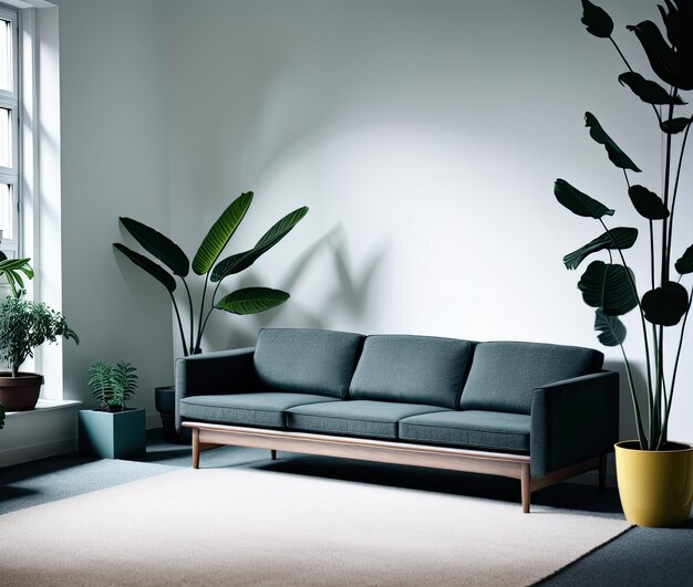 almohadas de salón de diseño interior moderno en la decoración del sofá en el interior de la sala de estar
