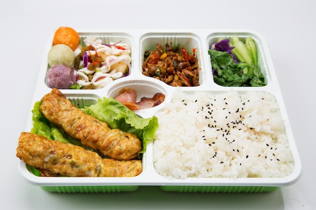 Almuerzo de caja con un alto contenido de hierro