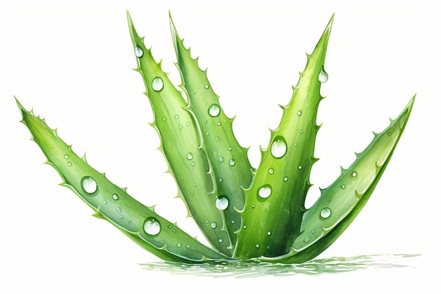 Aloe saftig auf weißem Hintergrund