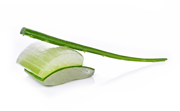 Aloe vera aislado en blanco