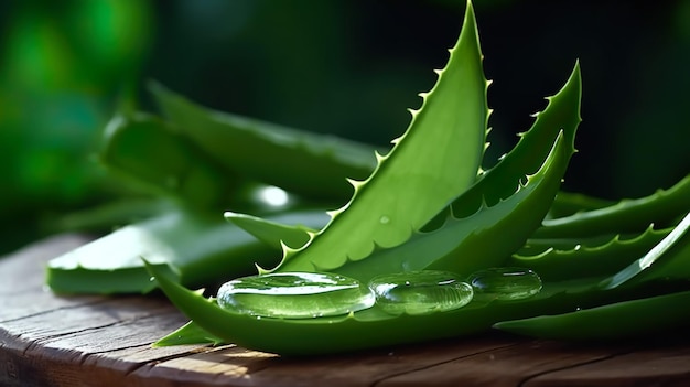 Foto aloe vera blatt hd fotografisches bild mit tropfen wassergel kräutermedizin