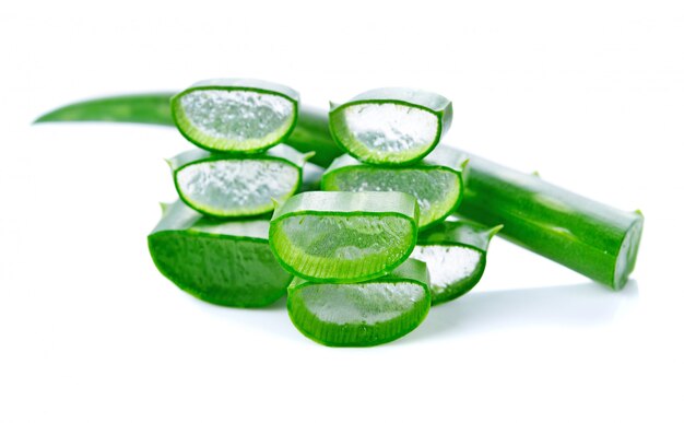 Aloe Vera isoliert auf weiss