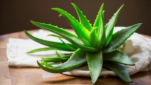 Aloe vera na mesa