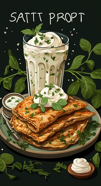 Aloo Paratha con yogur Flaky Paratha y menta Raita Decora Celebraciones indias Estilo de vida Cocina