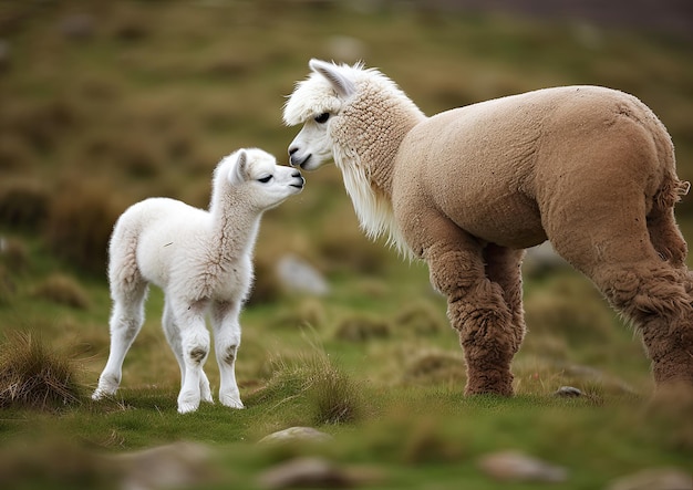 La alpaca una especie de mamífero camélido sudamericano