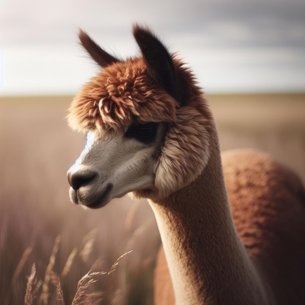 alpacas mirando la cámara en el campo