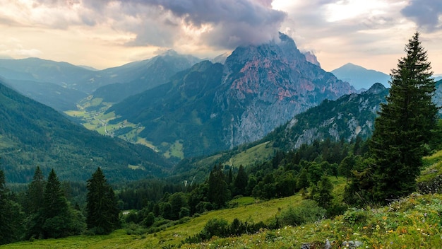 Alpen Schöne Natur Valley Wald und Berge