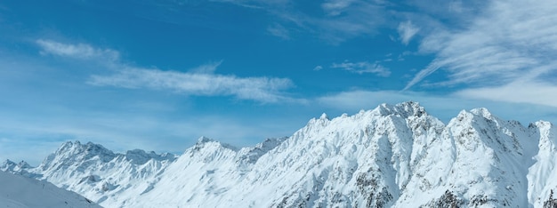 Foto alpes de silvretta vista invernal austria panorama