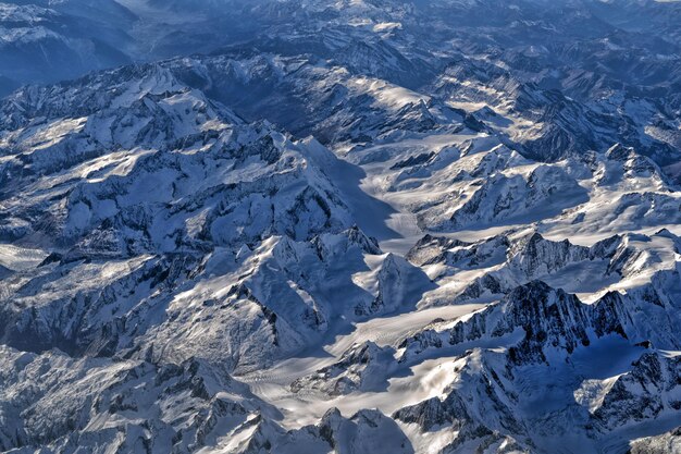 Alpes vista aérea panorama paisaje