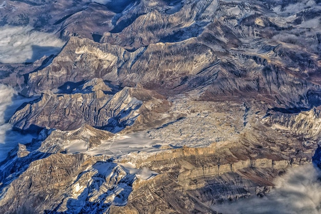 Alpes vista aérea panorama paisaje