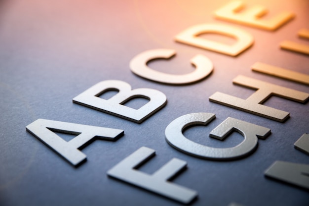 Foto alphabet gemacht mit festen buchstaben