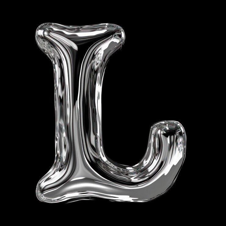 Foto alphabet l letter silver text electronics