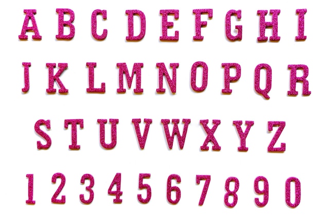 Foto alphabetbuchstaben für anfänger englisch lernen farbenfrohe buchstaben spielzeug für kinder englisch schriftart puzzle schriftart text für grafische designarbeiten