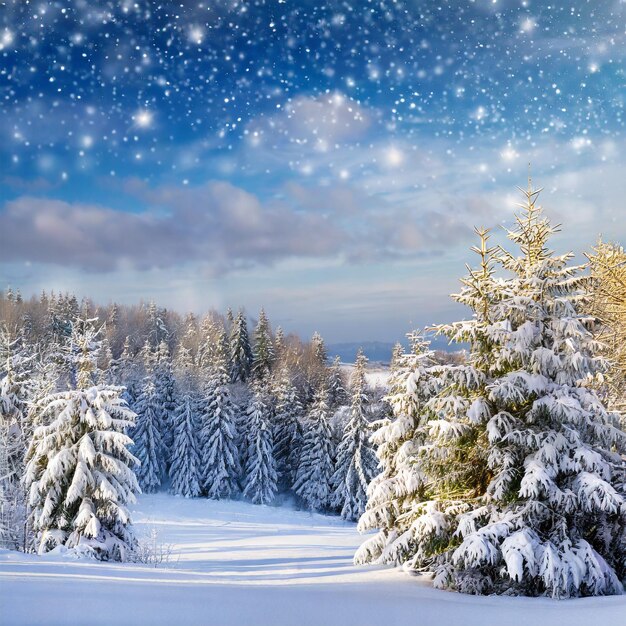 Alpine Evergreen Elegance Weihnachtsbaum Schönheit in der schneebedeckten Landschaft