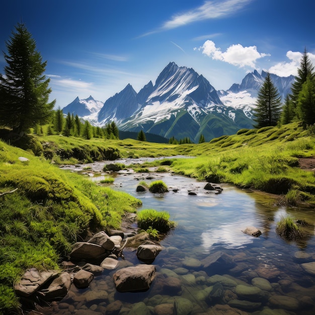 Alpine Serenity Natur Hintergrundfotos