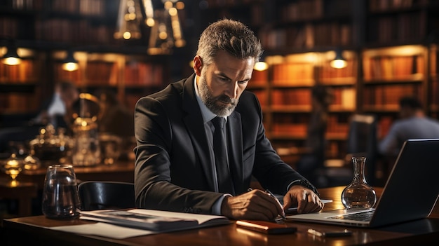 als Anwalt in einem Büro arbeiten