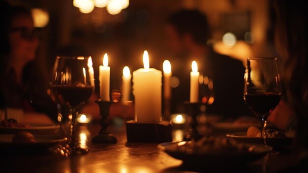 Als der Unterricht zu Ende geht, brennen die Kerzen niedrig und sorgen für eine weiche und romantische Atmosphäre, während die