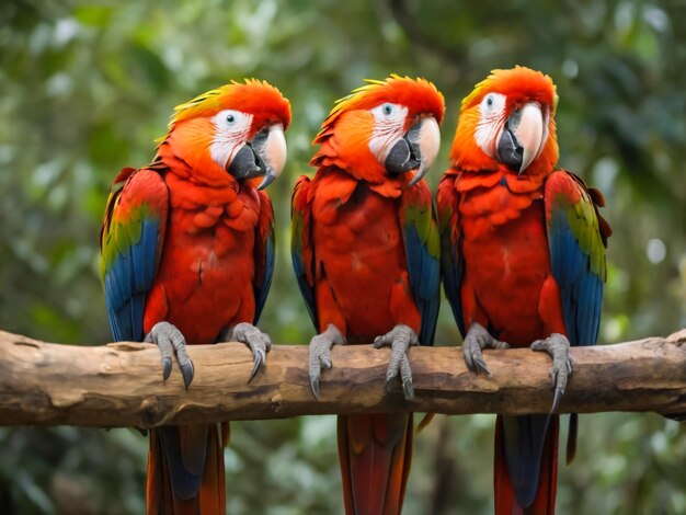 Foto als freiwillige im amazonas-regenwald kümmerten wir uns um diese wunderschönen scarlet macaws.