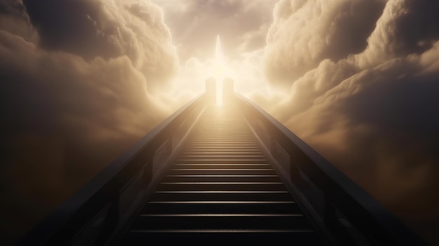 Als Symbol für das Christentum führt die Treppe zum Himmel zur Begegnung mit Gott an den Toren des Paradieses