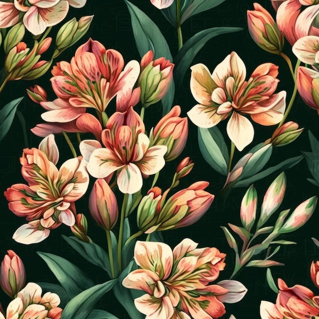 Alstroemeria Blumenaquarell