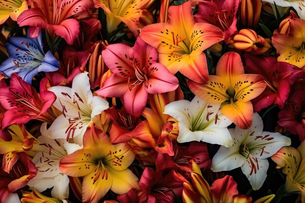 Alstroemeria como textura