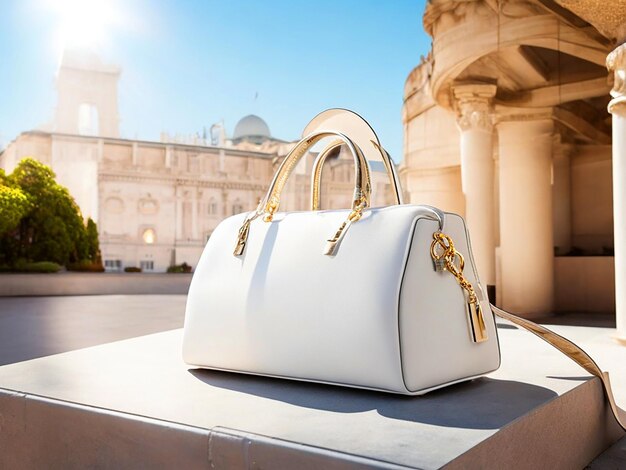 de alta calidad 8K Ultra HD un bolso rectangular blanco para mujeres de estilo italiano