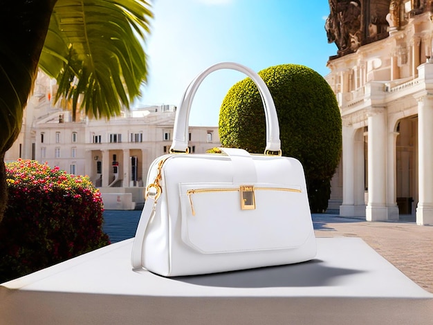 de alta calidad 8K Ultra HD un bolso rectangular blanco para mujeres de estilo italiano