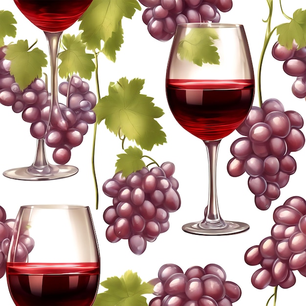 Foto alta y elegante copa de vino rojo con uvas bosque dentro de cristal brillo realista detallado