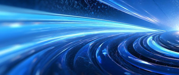 alta tecnología ppt azul y fondo oscuro
