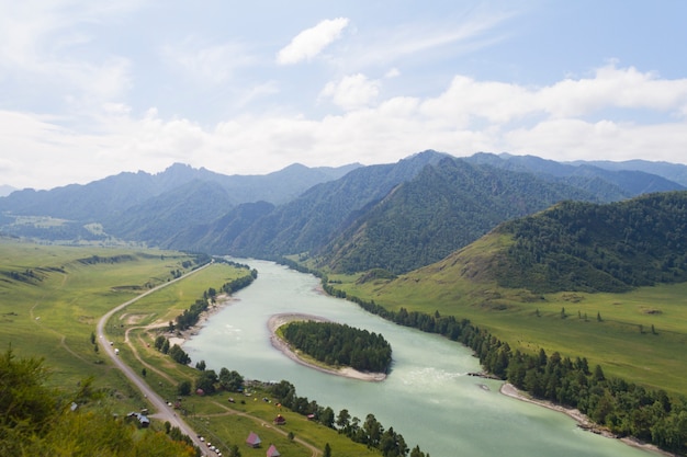 Altai-Gebirge Katun Fluss.