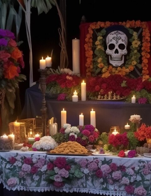 Foto el altar es la tradición mexicana que cumple