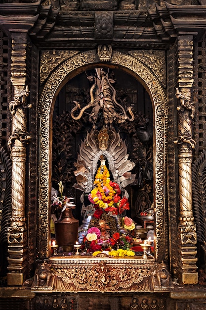 Altar en el templo hindu