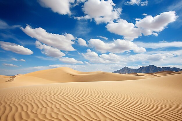 Altas dunas de arena en un oasis desértico