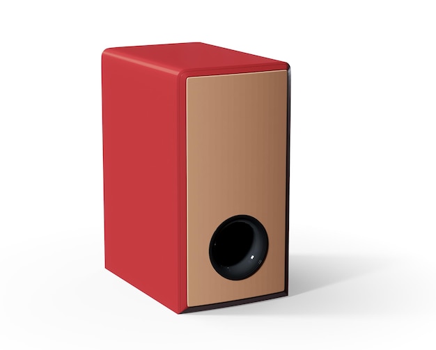 Altavoz de audio con música alta para renderizado 3D de vista frontal de rock y discoteca