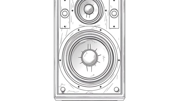 Foto un altavoz que es hecho por la compañía de altavoces