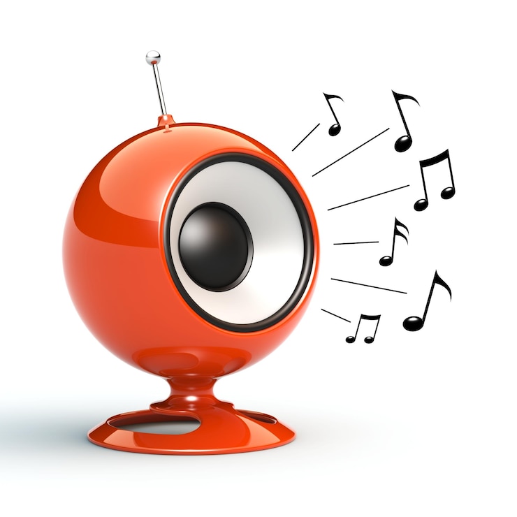 Foto altavoz tocando música