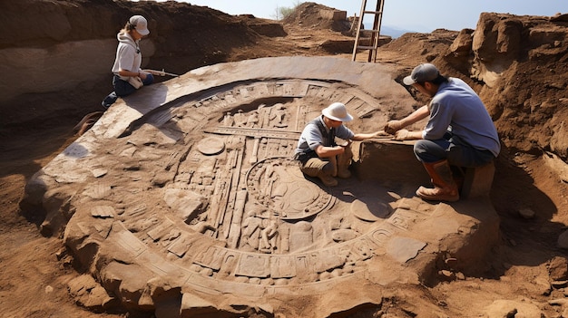 Foto alte archäologische ausgrabungen