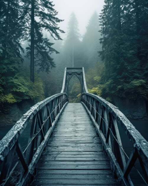 Alte Brücke in einem Waldgebiet